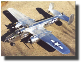 North American B-25 Mitchell. Scratch built in metal by Rojas Bazán. 1:15 scale.